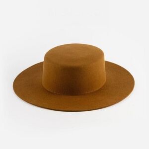 Gigi Pip Dahlia Boater AustralWool Hat In Brown Size Small (57) Sold Out Online